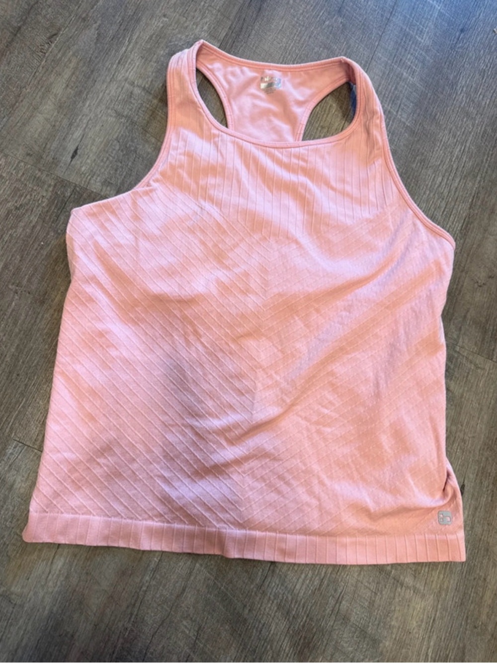 Women’s Pink Ribbed Racerback Tank Top